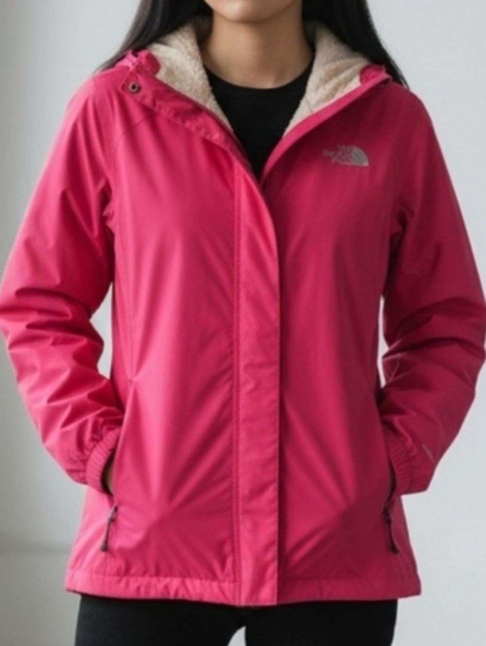 The North Face 2.5L Hyvent Full Zip Bright Pink Jacket S *flaw*